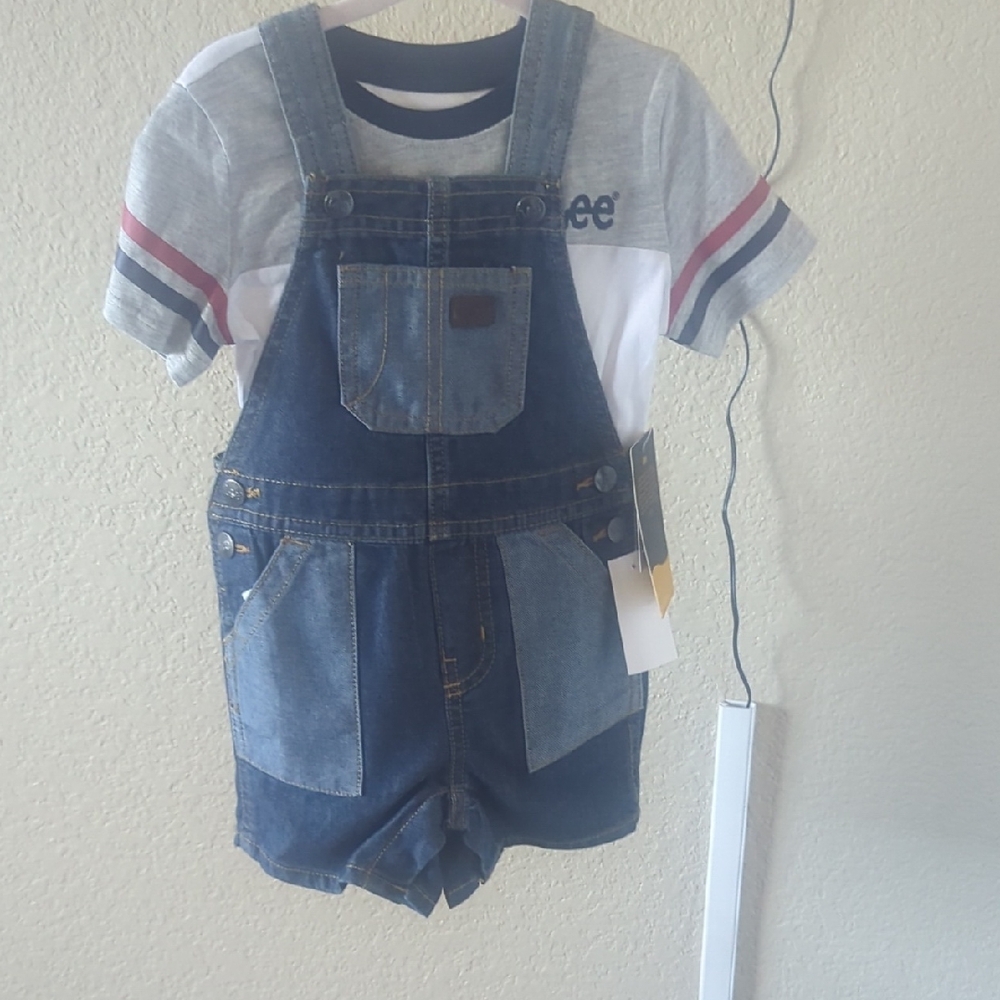 Lee Kids Two-Tone Denim Overalls